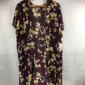 Sheer Kimono - extra long - 0X 1X - NWT